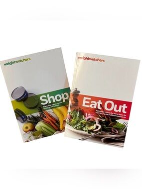 Weight Watchers book guide EAT OUT and SHOP both 2013 points plus values given